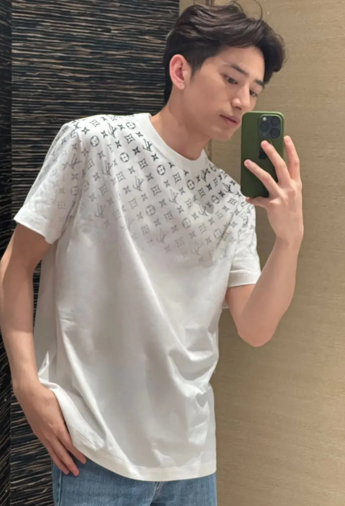 Louis Vuitton/Louis Vuitton presbyopic gradient printed short sleeves
